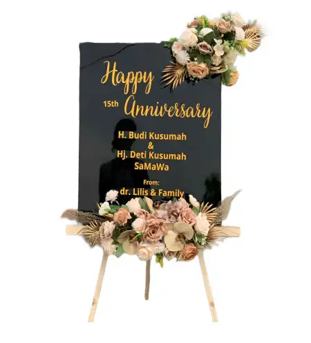 Papan Bunga Akrilik sepinggan